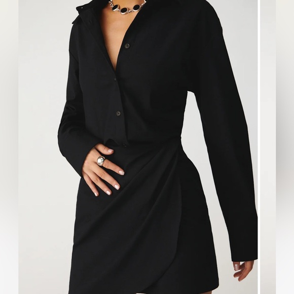 Reformation Weston Dress Black - Size 0 - Picture 2 of 4